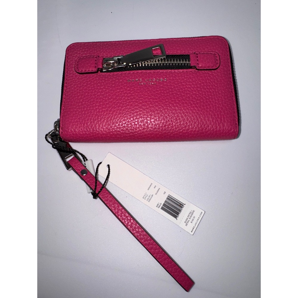 Marc Jacobs Recruit Zip Around Wallet Begonia Pink Leather M0008455 NWT